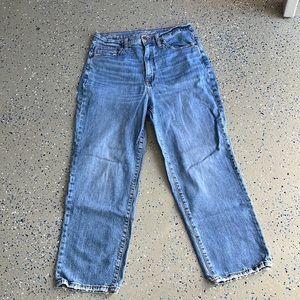 High Waisted Cropped Wide Leg Jeans